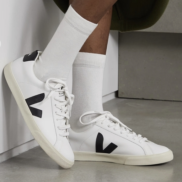 Veja Shoes - VEJA Esplar rubber-trimmed leather sneakers Size 38/7